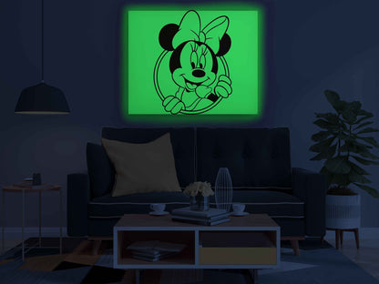 Minnie Mouse Glow in the Dark Painting Kit – Cute Bow Pose DIY Art for Kids | Eazy Arts - Image 4 - GID-KID-020