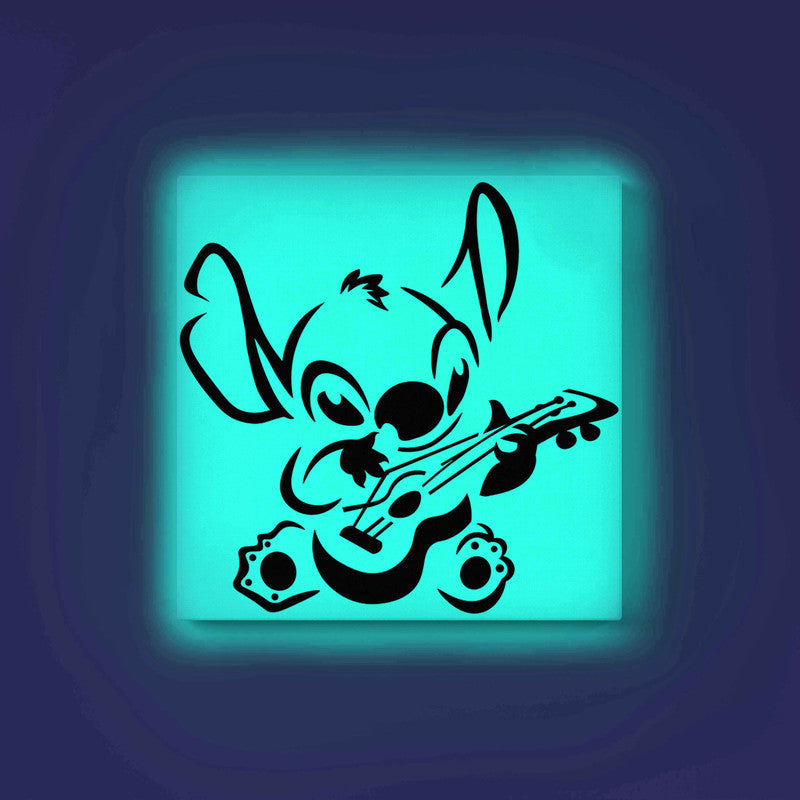 Stitch Playing Guitar Glow in the Dark Painting Kit – Fun DIY Canvas for Kids | Eazy Arts - Image 2 - GID-KID-022