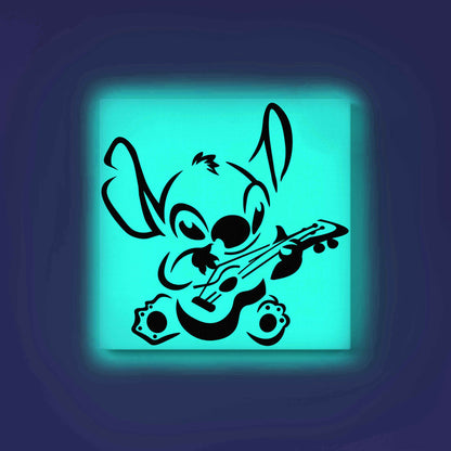 Stitch Playing Guitar Glow in the Dark Painting Kit – Fun DIY Canvas for Kids | Eazy Arts - Image 2 - GID-KID-022