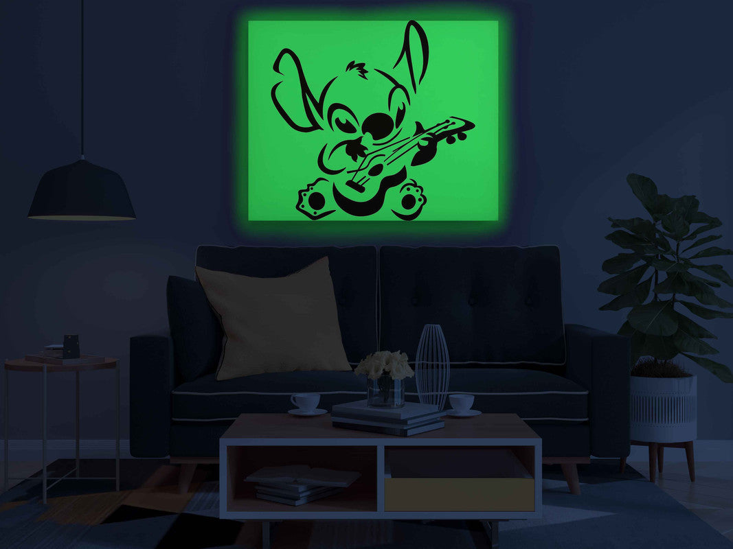 Stitch Playing Guitar Glow in the Dark Painting Kit – Fun DIY Canvas for Kids | Eazy Arts - Image 4 - GID-KID-022