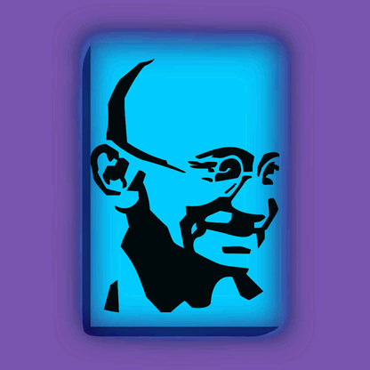 Mahatma Gandhi Glow in the Dark Painting Kit – DIY Inspirational Freedom Leader Wall Art | Eazy Arts - Image 2 - GID-LGD-003