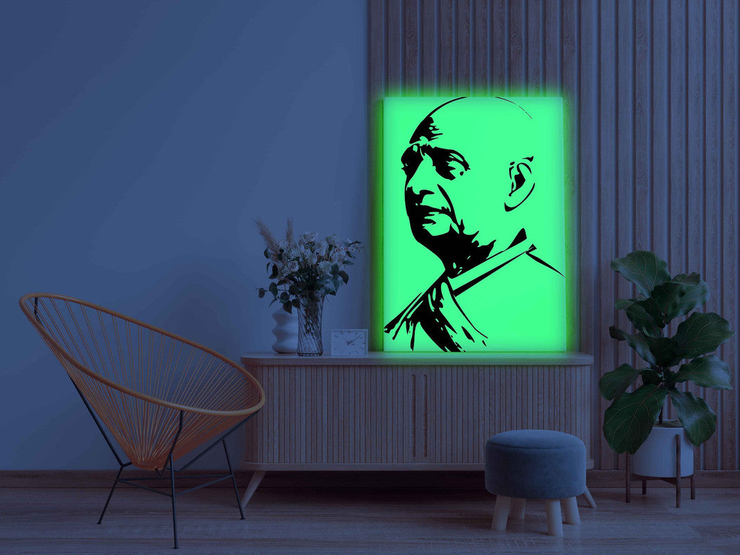 Sardar Vallabhbhai Patel Glow in the Dark Painting Kit – DIY Iron Man of India Wall Art | Eazy Arts - Image 4 - GID-LGD-004