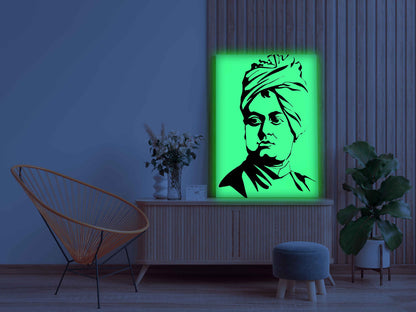 Swami Vivekananda Glow in the Dark Painting Kit – DIY Inspirational Monk Portrait Art | Eazy Arts - Image 4 - GID-LGD-006