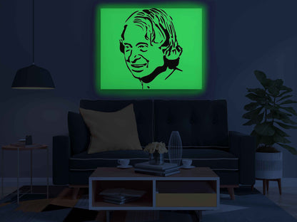 Dr. A.P.J. Abdul Kalam Glow in the Dark Painting Kit – DIY Missile Man Inspirational Wall Art | Eazy Arts - Image 4 - GID-LGD-009