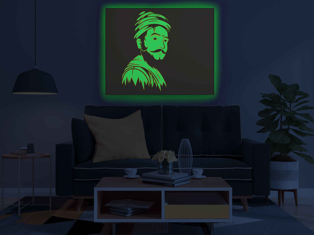 Chhatrapati Shivaji Maharaj Rear-View Glow in the Dark Painting Kit – DIY Royal Maratha Wall Art | Eazy Arts - Image 4 - GID-LGD-011