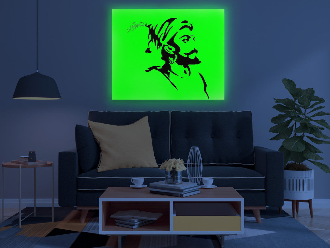 Chhatrapati Shivaji Maharaj Upward Glance Glow in the Dark Painting Kit – DIY Visionary Warrior Art | Eazy Arts - Image 3 - GID-LGD-012