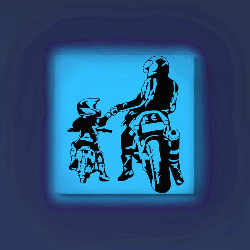 Father and Son Biker Glow in the Dark Painting Kit – DIY Motorcycle Bonding Art | Eazy Arts - Image 7 - GID-OTR-005
