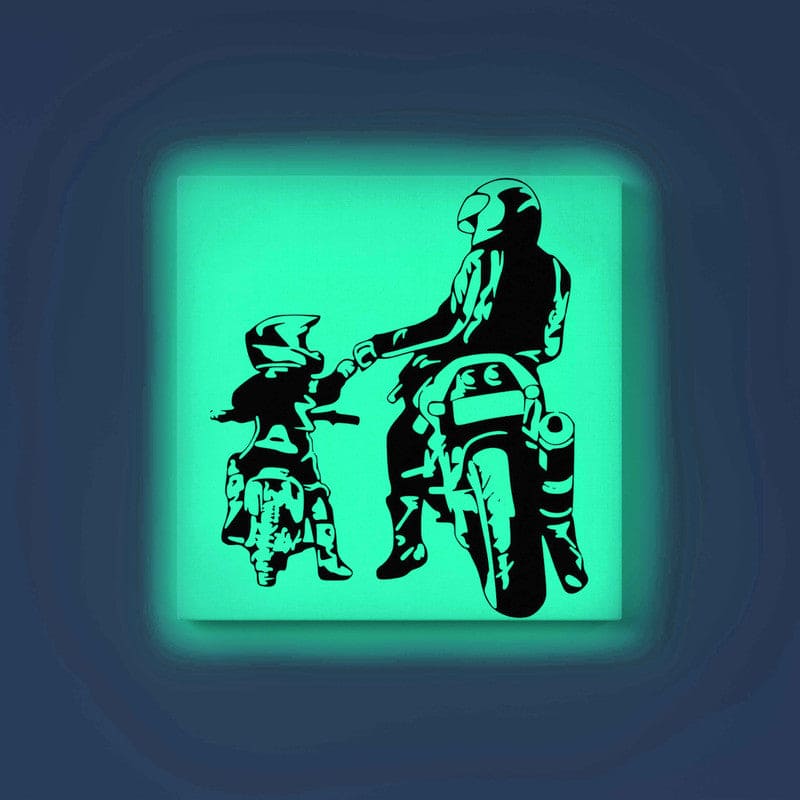 Father and Son Biker Glow in the Dark Painting Kit – DIY Motorcycle Bonding Art | Eazy Arts - Image 8 - GID-OTR-005