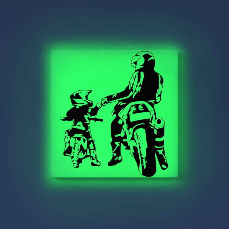 Father and Son Biker Glow in the Dark Painting Kit – DIY Motorcycle Bonding Art | Eazy Arts - Image 9 - GID-OTR-005