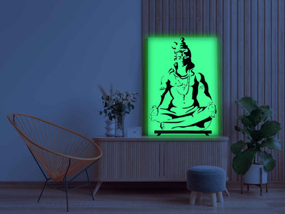 Glow in the Dark Shiva DIY Painting Kit – Peaceful Bholenath Wall Art for Home & Gifting | Eazy Arts