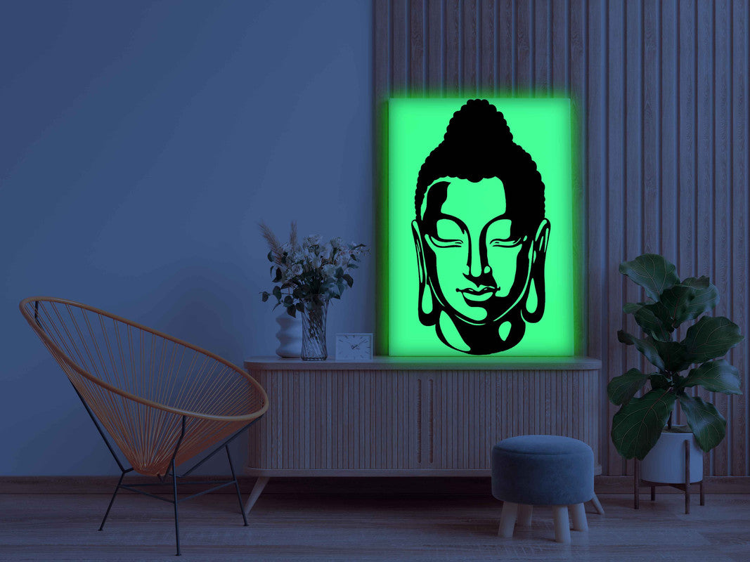 Glow in the Dark Buddha Face DIY Painting Kit – Meditative Wall Art for Home Decor | Eazy Arts