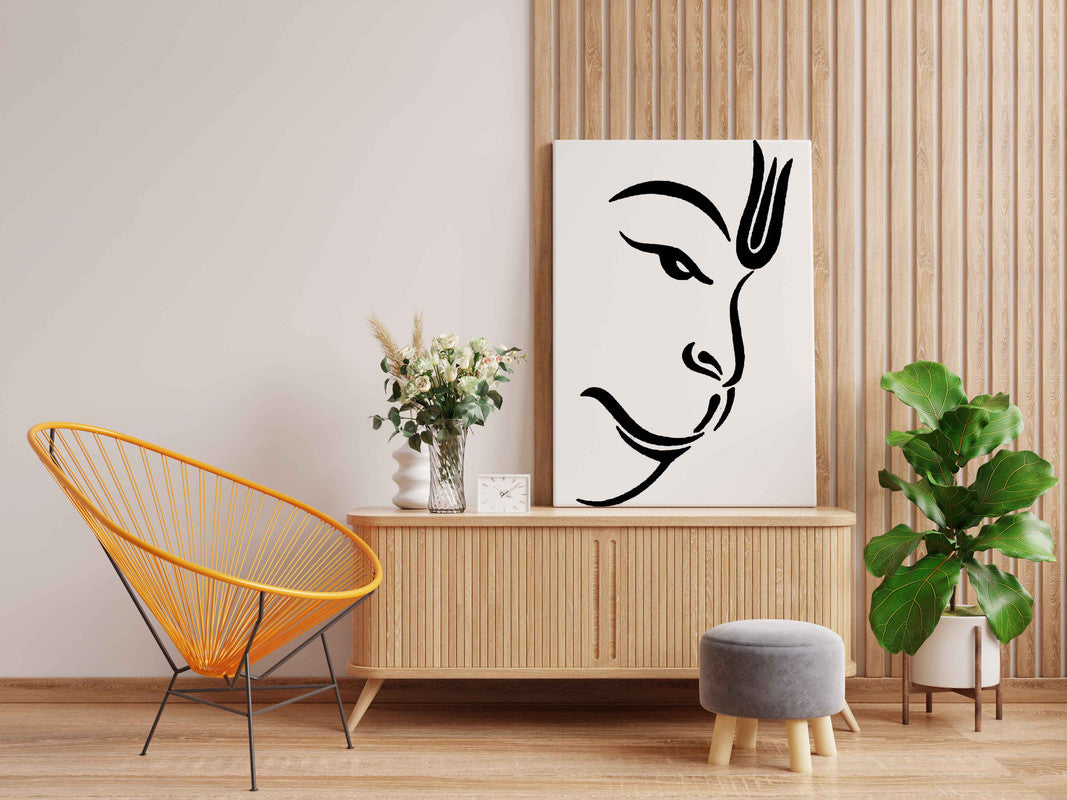 Lord Hanuman Face Glow in the Dark Painting Kit – Minimal Divine Art | Eazy Arts