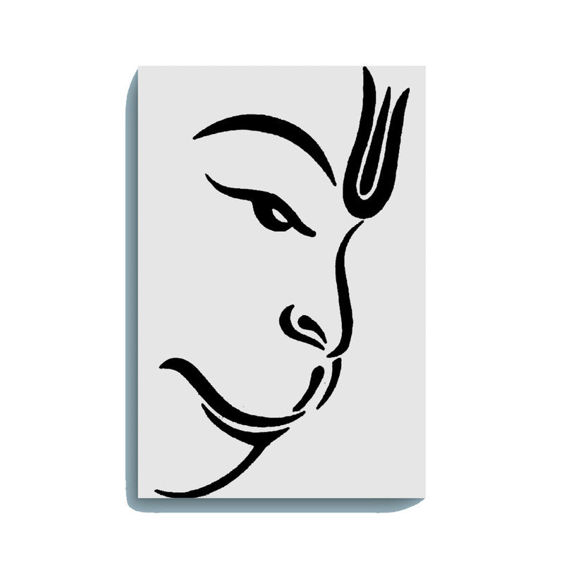 Lord Hanuman Face Glow in the Dark Painting Kit – Minimal Divine Art | Eazy Arts