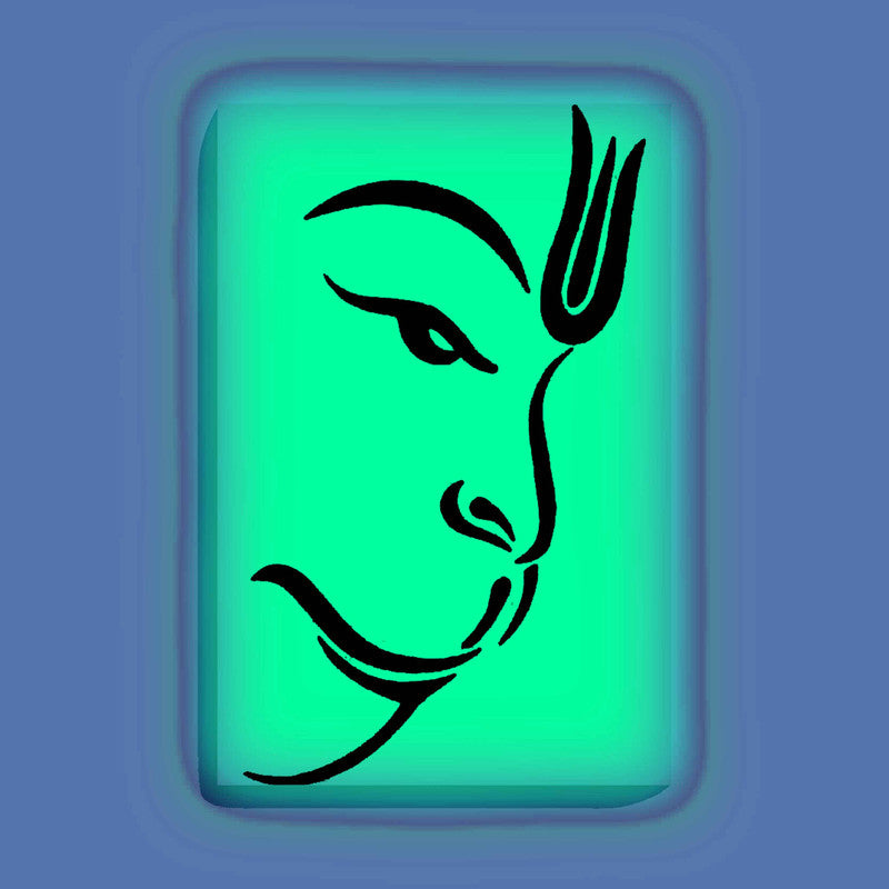 Lord Hanuman Face Glow in the Dark Painting Kit – Minimal Divine Art | Eazy Arts