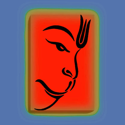 Lord Hanuman Face Glow in the Dark Painting Kit – Minimal Divine Art | Eazy Arts
