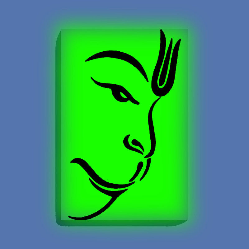 Lord Hanuman Face Glow in the Dark Painting Kit – Minimal Divine Art | Eazy Arts
