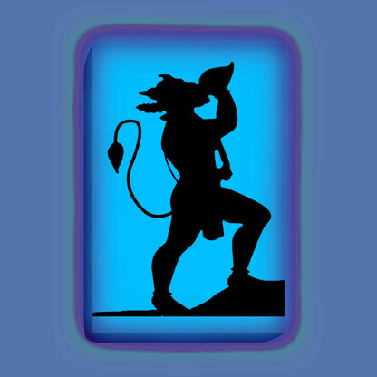 Lord Hanuman Blowing Shankh Painting Kit – Glow in the Dark Divine Warrior Art | Eazy Arts – front view (Blue glow color)