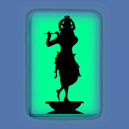 Lord Krishna Playing Flute Painting Kit – Glow in the Dark Devotional Art | Eazy Arts