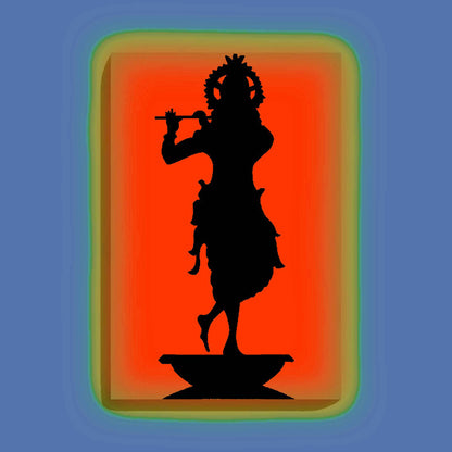 Lord Krishna Playing Flute Painting Kit – Glow in the Dark Devotional Art | Eazy Arts