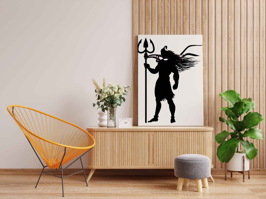 Mahadev Standing with Trishul Painting Kit – Glow in the Dark Devotional Art | Eazy Arts