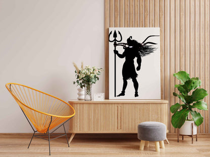 Mahadev Standing with Trishul Painting Kit – Glow in the Dark Devotional Art | Eazy Arts