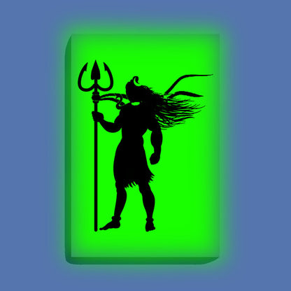 Mahadev Standing with Trishul Painting Kit – Glow in the Dark Devotional Art | Eazy Arts