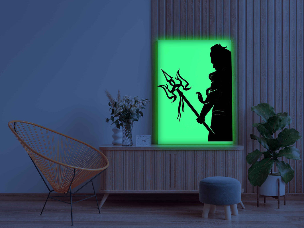 Mahadev with Trishul Paint Kit – Divine Glow in the Dark Canvas | Eazy Arts