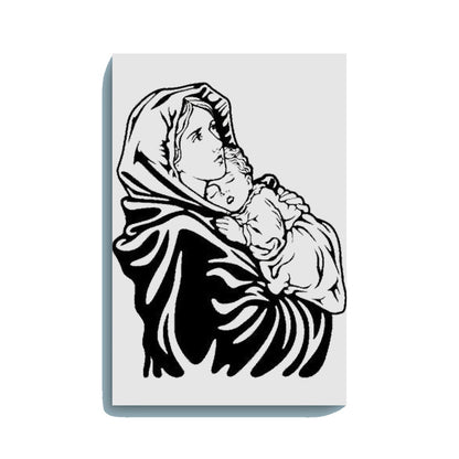 Mother Mary and Baby Jesus Paint Kit – Divine Glow in the Dark Canvas | Eazy Arts