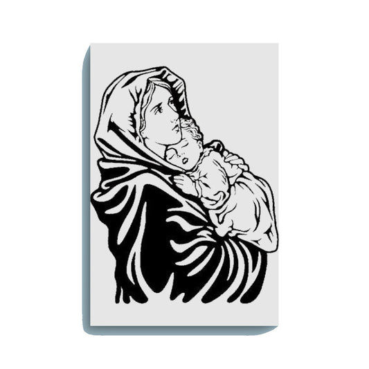 Mother Mary and Baby Jesus Paint Kit – Divine Glow in the Dark Canvas | Eazy Arts