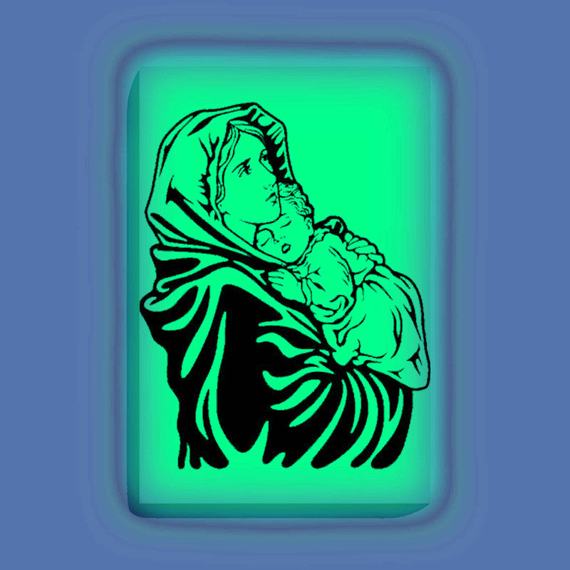Mother Mary and Baby Jesus Paint Kit – Divine Glow in the Dark Canvas | Eazy Arts
