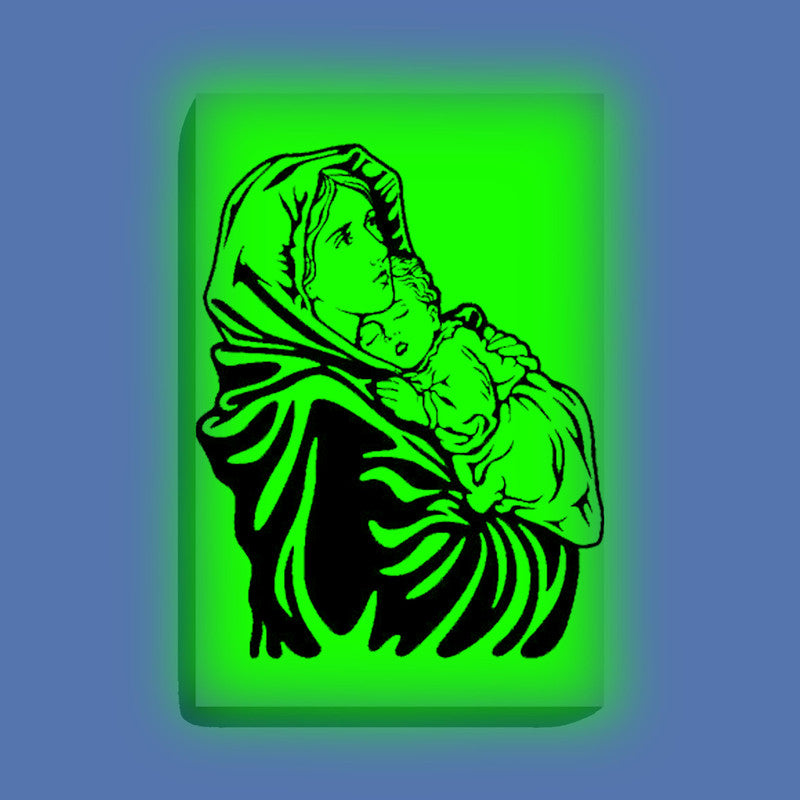 Mother Mary and Baby Jesus Paint Kit – Divine Glow in the Dark Canvas | Eazy Arts