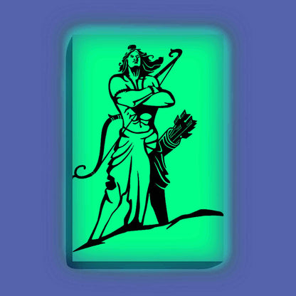 Lord Ram Standing Pose Glow In The Dark Kit – Powerful Warrior Art Canvas | Eazy Arts