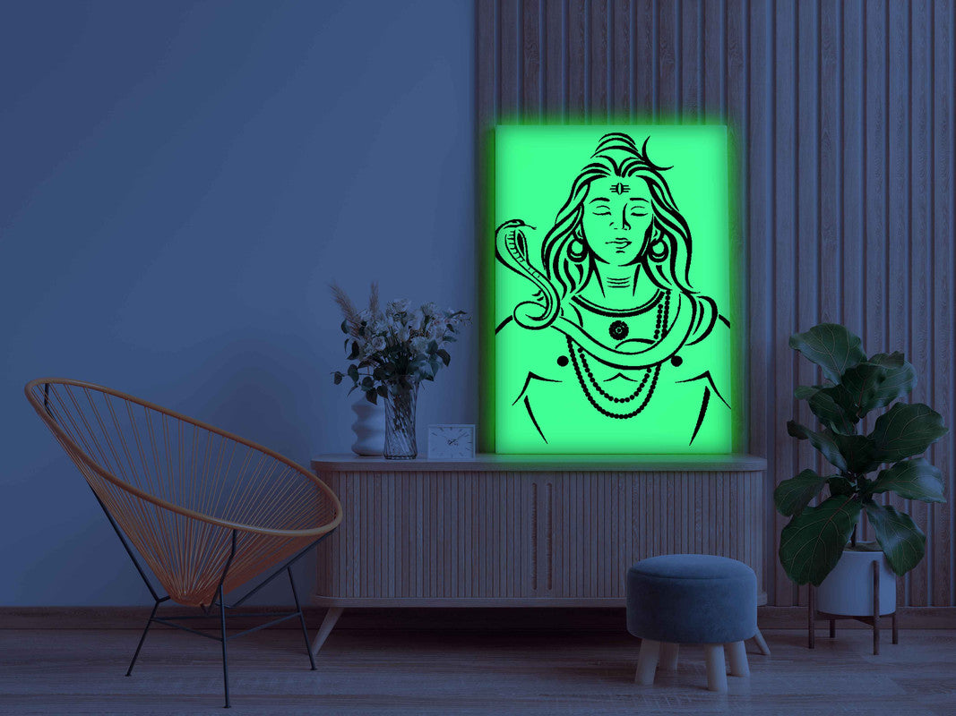 Meditating Shiva Glow In The Dark Kit – Serene Lord Shiva with Snake | Eazy Arts