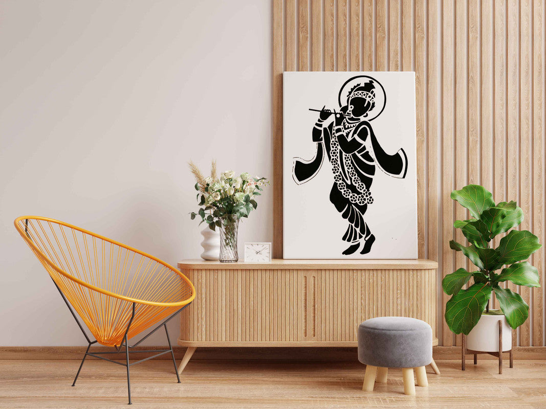 Flute-Playing Krishna Glow In The Dark Kit – Divine Lord Krishna Art | Eazy Arts