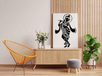Flute-Playing Krishna Glow In The Dark Kit – Divine Lord Krishna Art | Eazy Arts