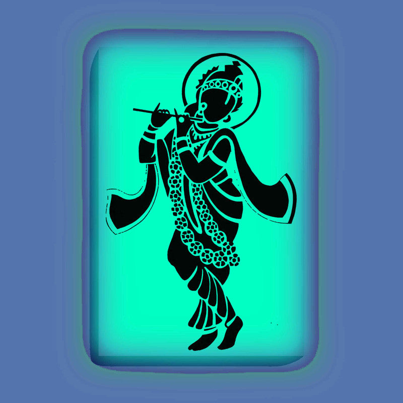 Flute-Playing Krishna Glow In The Dark Kit – Divine Lord Krishna Art | Eazy Arts