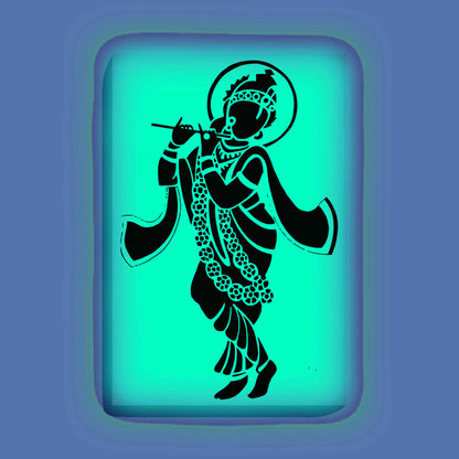 Flute-Playing Krishna Glow In The Dark Kit – Divine Lord Krishna Art | Eazy Arts