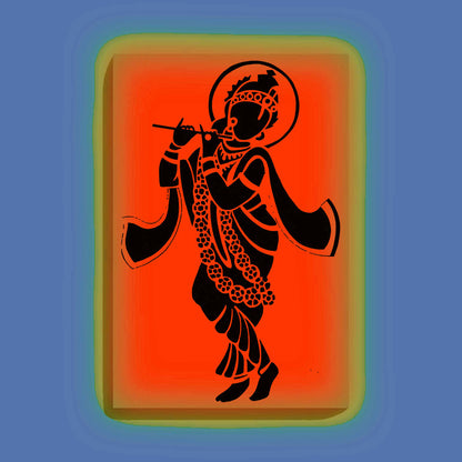 Flute-Playing Krishna Glow In The Dark Kit – Divine Lord Krishna Art | Eazy Arts