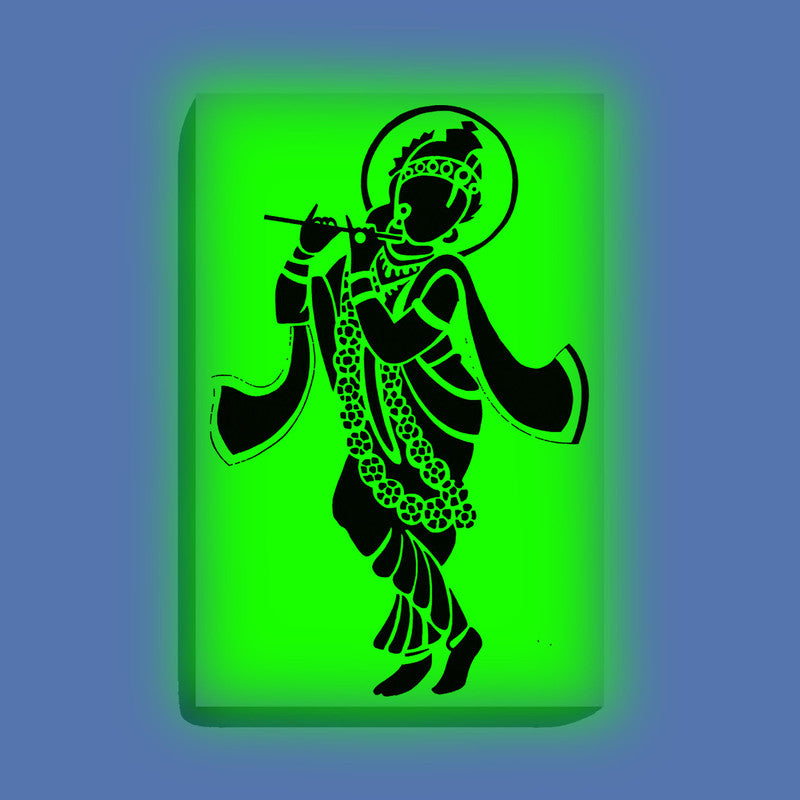 Flute-Playing Krishna Glow In The Dark Kit – Divine Lord Krishna Art | Eazy Arts