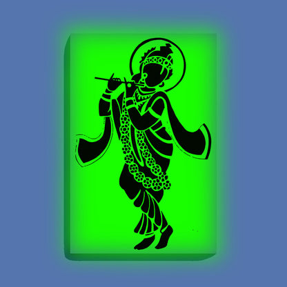 Flute-Playing Krishna Glow In The Dark Kit – Divine Lord Krishna Art | Eazy Arts
