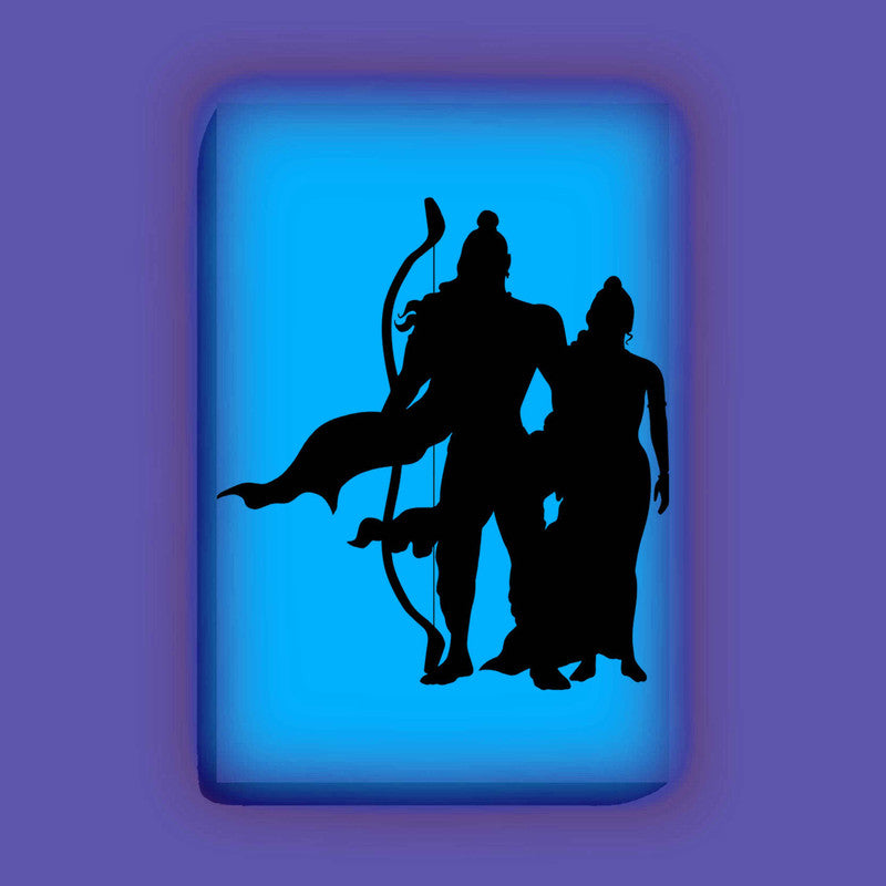 Siya Ram Glow in the Dark Kit – Divine Love & Strength | Eazy Arts – front view (Blue glow color)