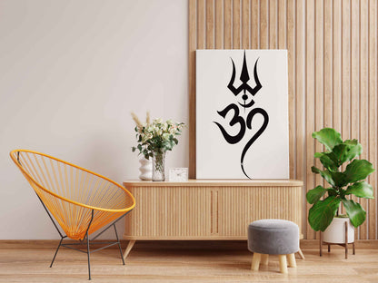 Trishul and Om Symbol Glow in the Dark Painting Kit – DIY Sacred Wall Art | Eazy Arts