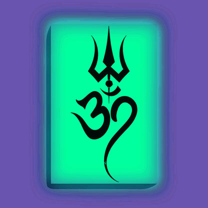 Trishul and Om Symbol Glow in the Dark Painting Kit – DIY Sacred Wall Art | Eazy Arts