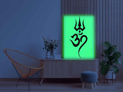 Trishul and Om Symbol Glow in the Dark Painting Kit – DIY Sacred Wall Art | Eazy Arts