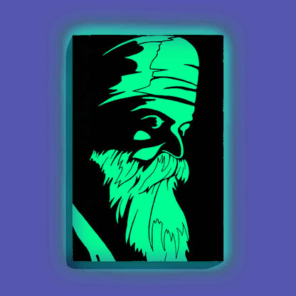 Waheguru Portrait Glow in the Dark Painting Kit – DIY Sikh Spiritual Wall Art | Eazy Arts