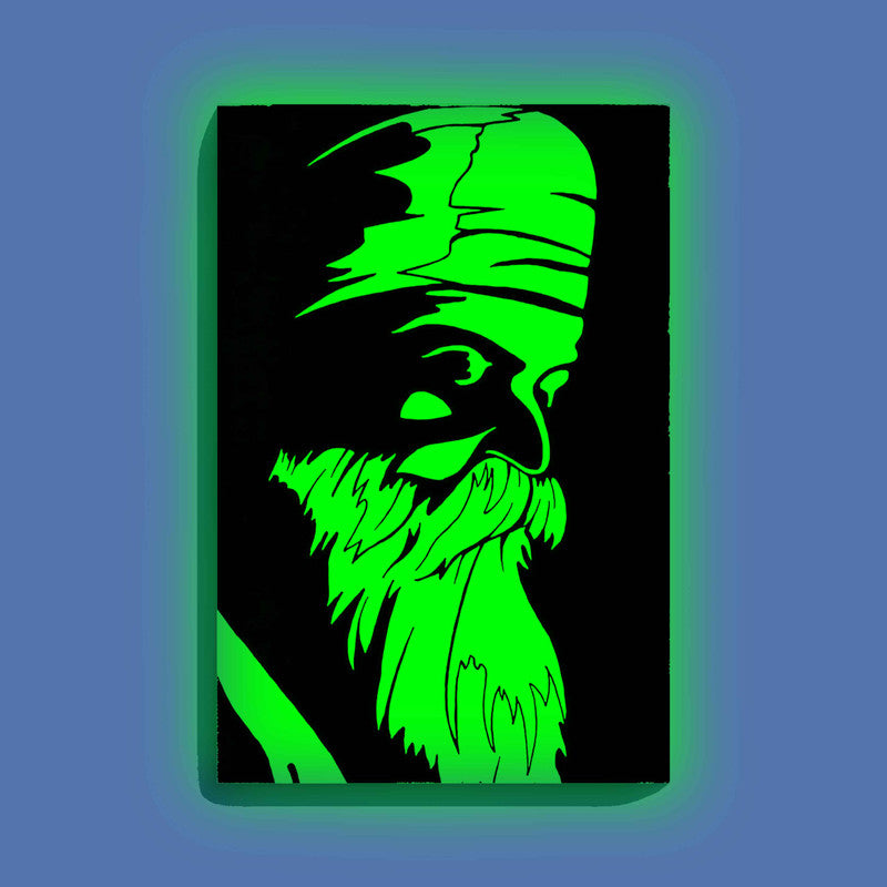 Waheguru Portrait Glow in the Dark Painting Kit – DIY Sikh Spiritual Wall Art | Eazy Arts