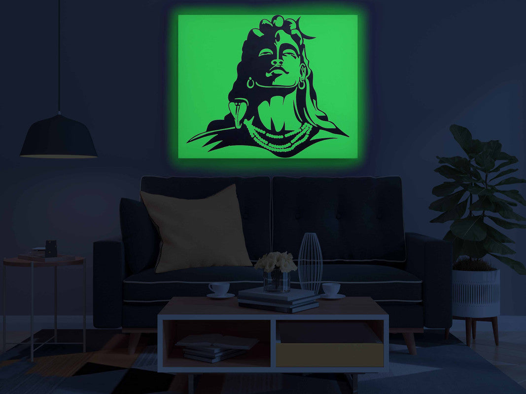 Lord Shiva Adiyogi Glow in the Dark Painting Kit – DIY Meditation Wall Art | Eazy Arts