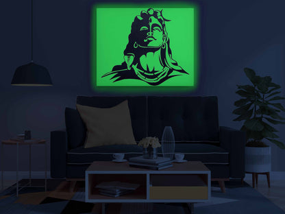 Lord Shiva Adiyogi Glow in the Dark Painting Kit – DIY Meditation Wall Art | Eazy Arts
