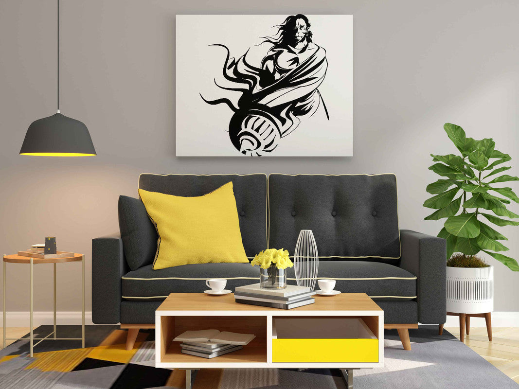 Lord Hanuman with Gada Glow in the Dark Painting Kit – DIY Bajrangbali Wall Art | Eazy Arts