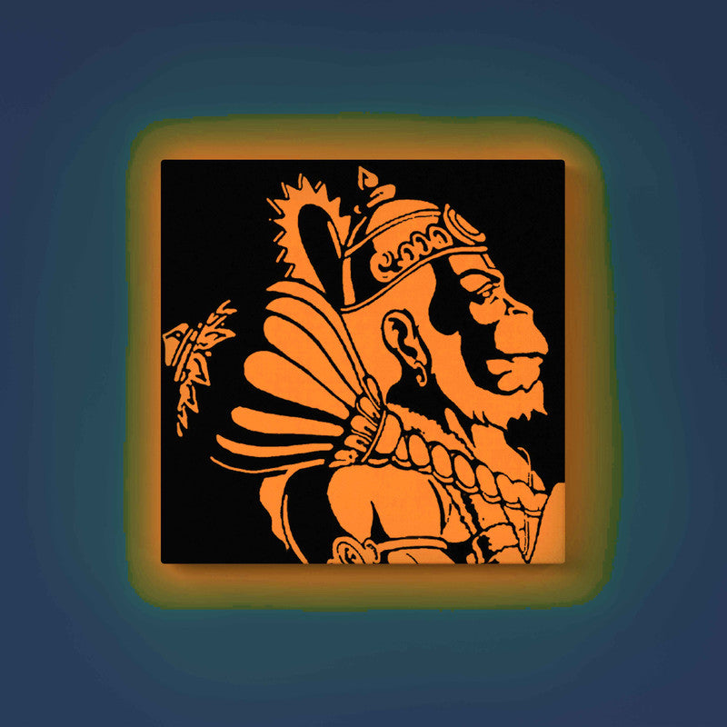 Lord Hanuman Side Profile Glow in the Dark Painting Kit – DIY Bajrangbali Wall Décor | Eazy Arts
